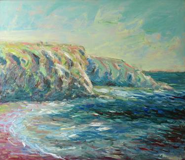 Print of Impressionism Seascape Paintings by Liudvikas Daugirdas