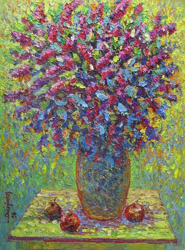 Print of Impressionism Floral Paintings by Liudvikas Daugirdas