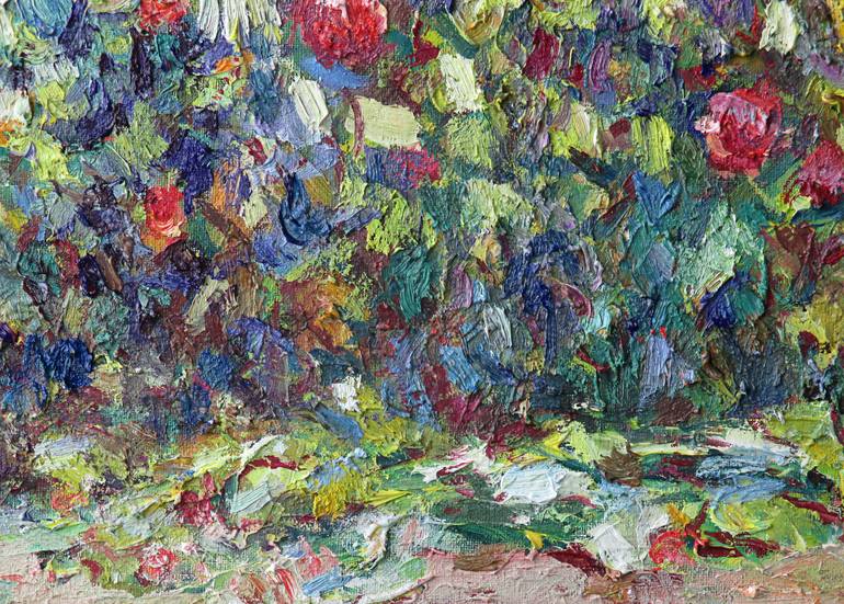 Original Floral Painting by Liudvikas Daugirdas