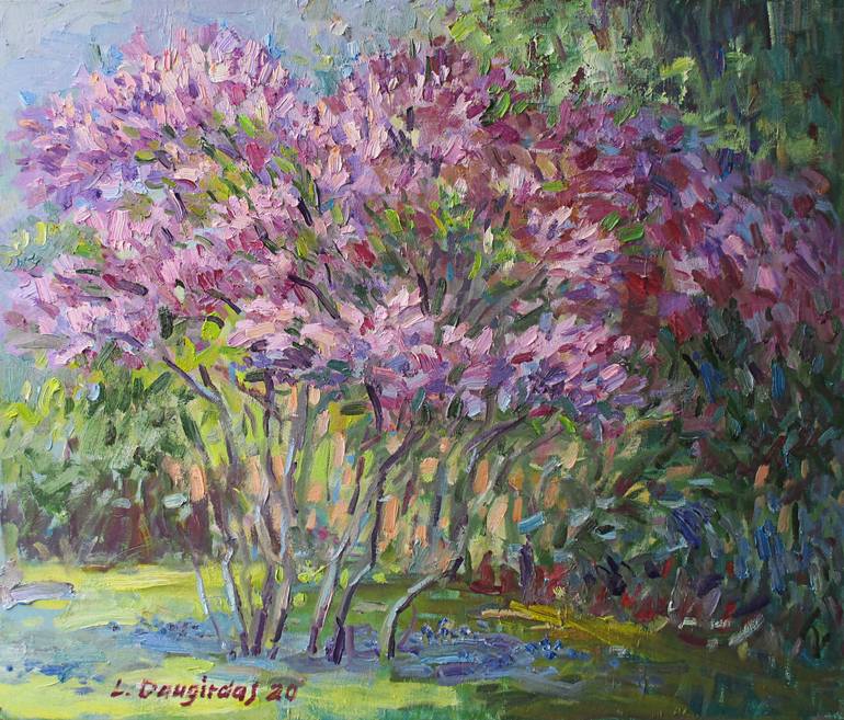 lilac tree painting