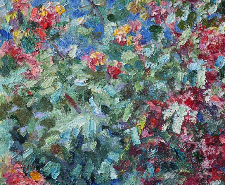 Original Expressionism Floral Painting by Liudvikas Daugirdas