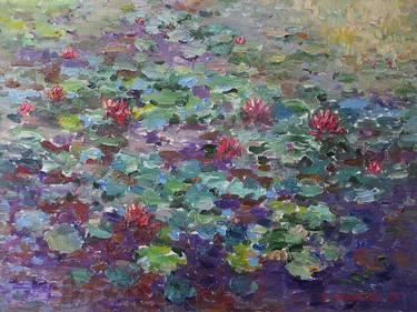 Water lilies in the deep pond thumb