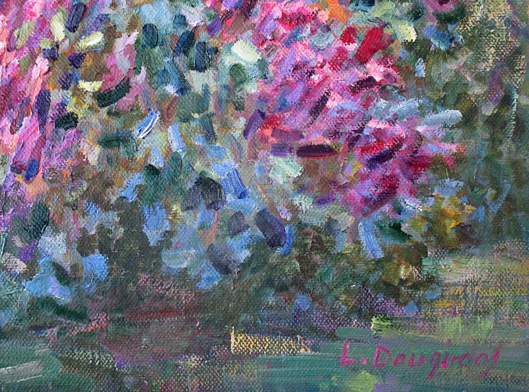 Original Impressionism Floral Painting by Liudvikas Daugirdas