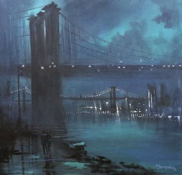 Original Expressionism Cities Paintings by Tom Shropshire