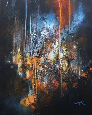 Original Fine Art Abstract Paintings by Tom Shropshire