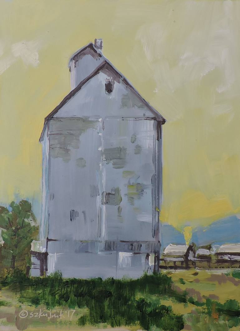 Grain Elevator Painting by Richard Szkutnik Saatchi Art