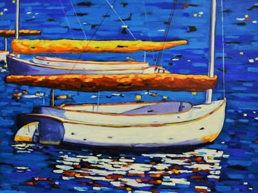 Original Fine Art Boat Paintings by Christi Dreese