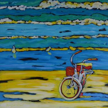 Original Impressionism Bike Paintings by Christi Dreese