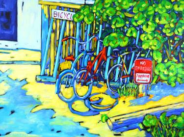 Original Impressionism Bike Paintings by Christi Dreese