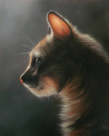 Original Fine Art Cats Paintings by Sean Afford