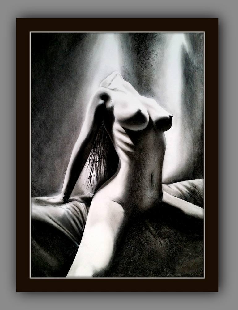 Original Figurative Erotic Drawing by Sean Afford