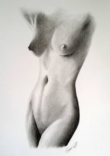 Original Figurative Nude Drawings by Sean Afford