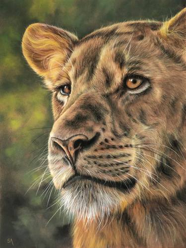 Saatchi Art Artist Sean Afford; Paintings, “Lioness Portrait” #art