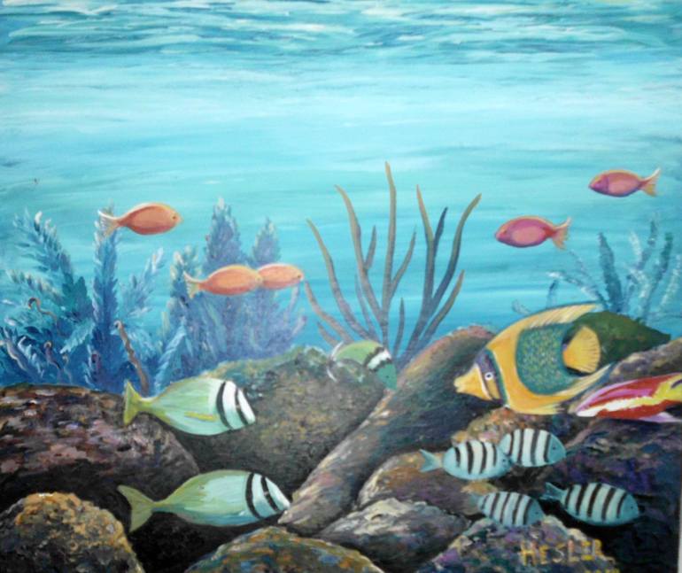 Underwater Paradise Painting by scott hesler | Saatchi Art