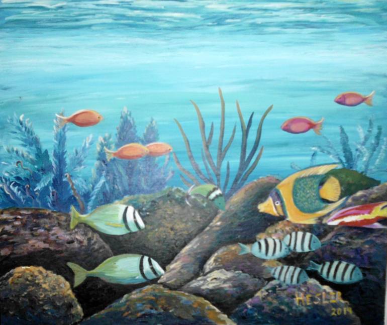 Underwater Paradise Painting by scott hesler | Saatchi Art