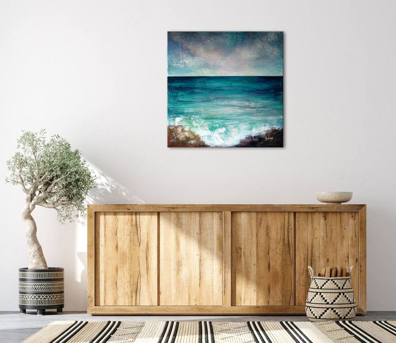 Original Impressionism Landscape Painting by Szilvia Banki