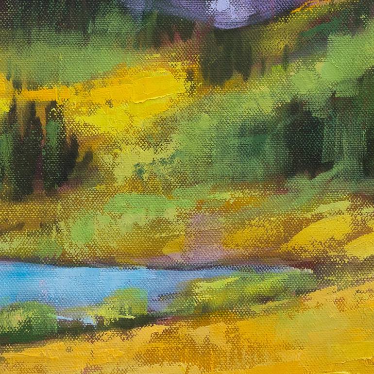 Original Impressionism Landscape Painting by Szilvia Banki