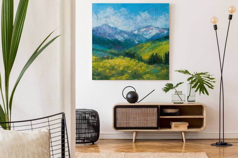 Mountains Painting by Szilvia Banki | Saatchi Art