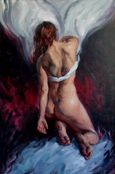 Original Figurative Classical mythology Paintings by Judith Reeve
