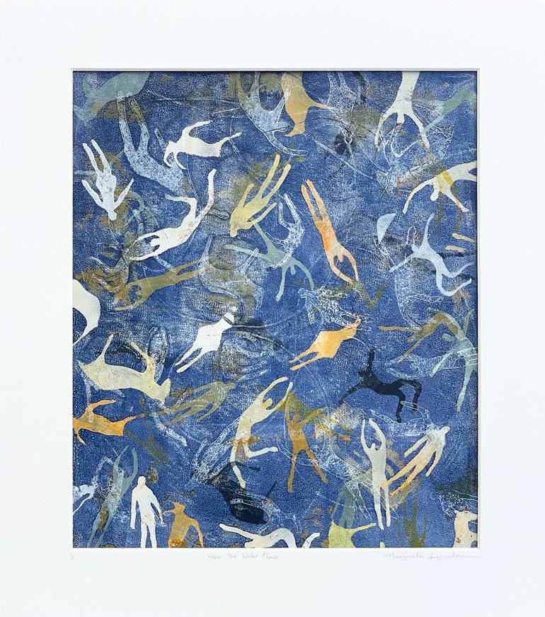 Original Abstract Printmaking by Margarita Lypiridou | Abstract Art on Paper | Where The Water Flows