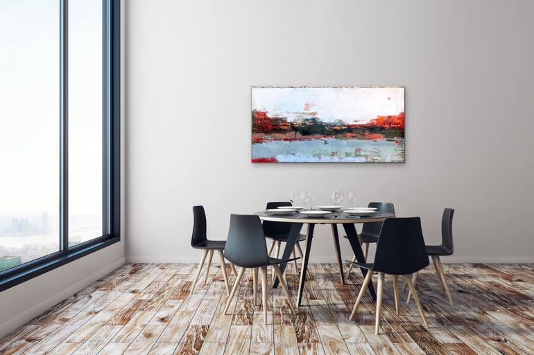 Original Abstract Landscape Painting by Margarita Lypiridou