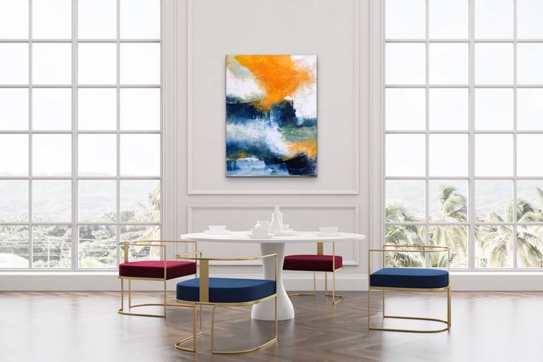 Original Abstract Landscape Painting by Margarita Lypiridou