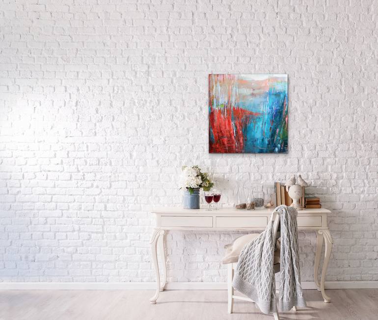 Original Abstract Landscape Painting by Margarita Lypiridou