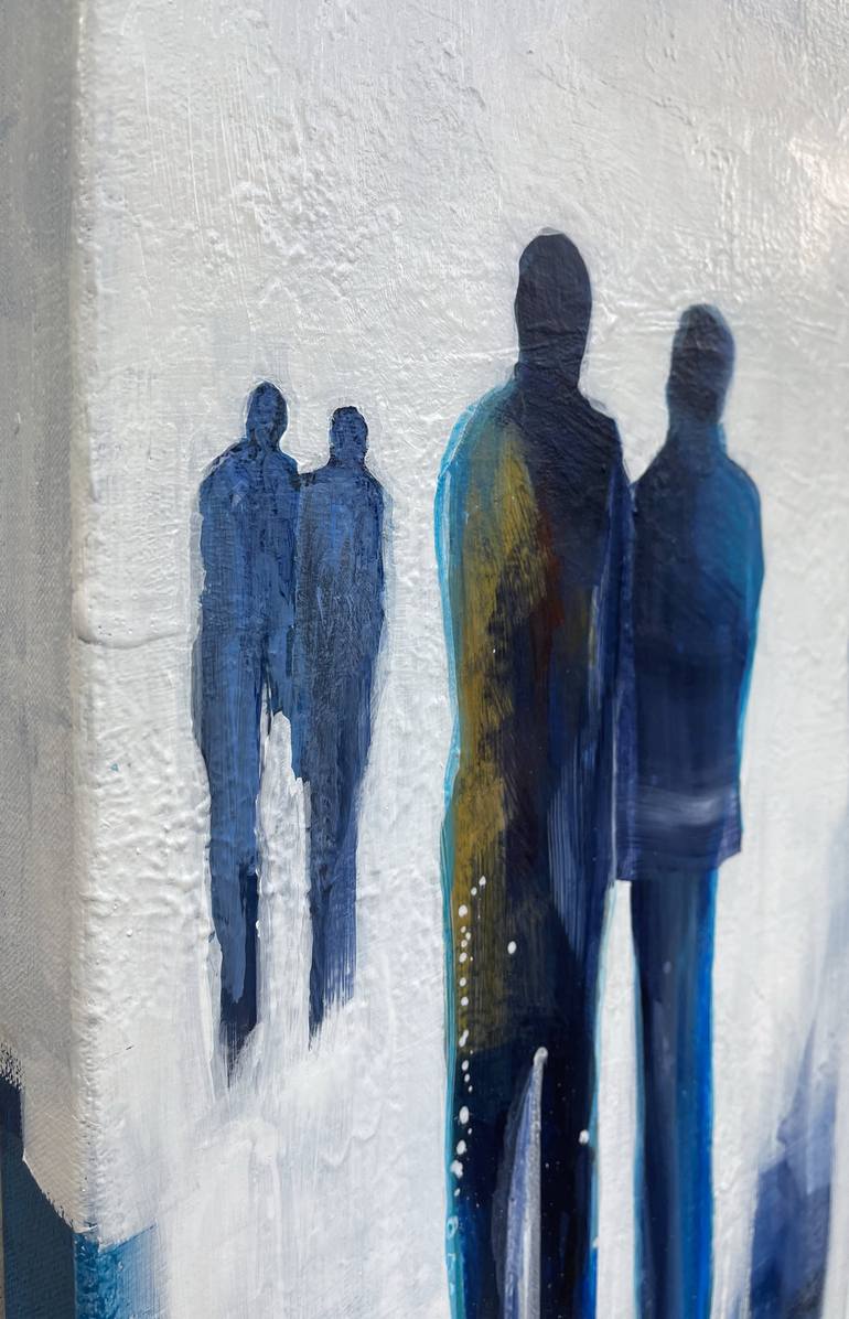 Original Abstract People Painting by Margarita Lypiridou