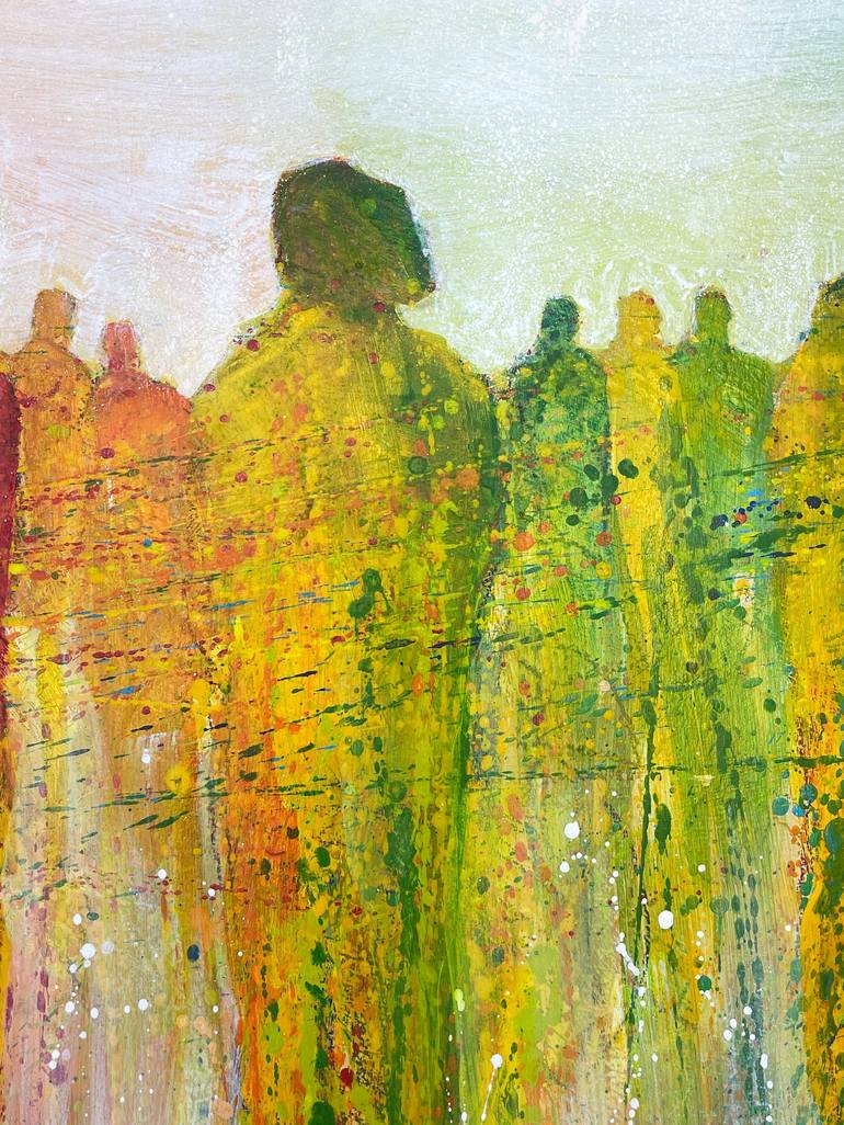 Original Abstract People Painting by Margarita Lypiridou
