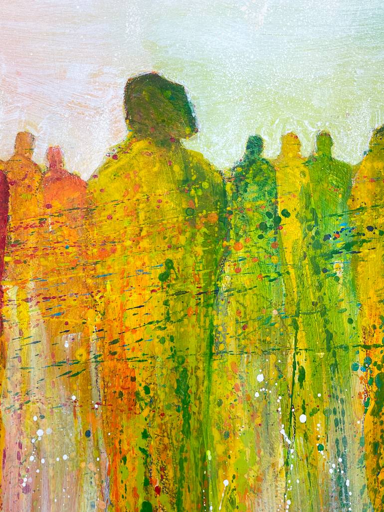 Original Abstract People Painting by Margarita Lypiridou