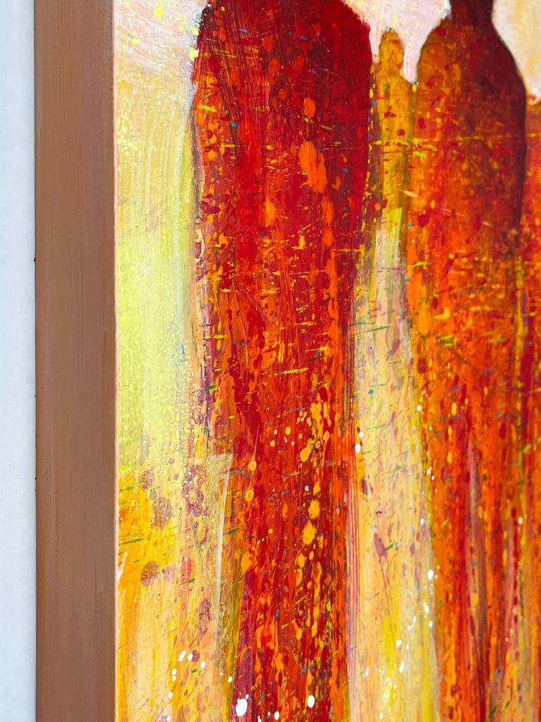 Original Abstract People Painting by Margarita Lypiridou