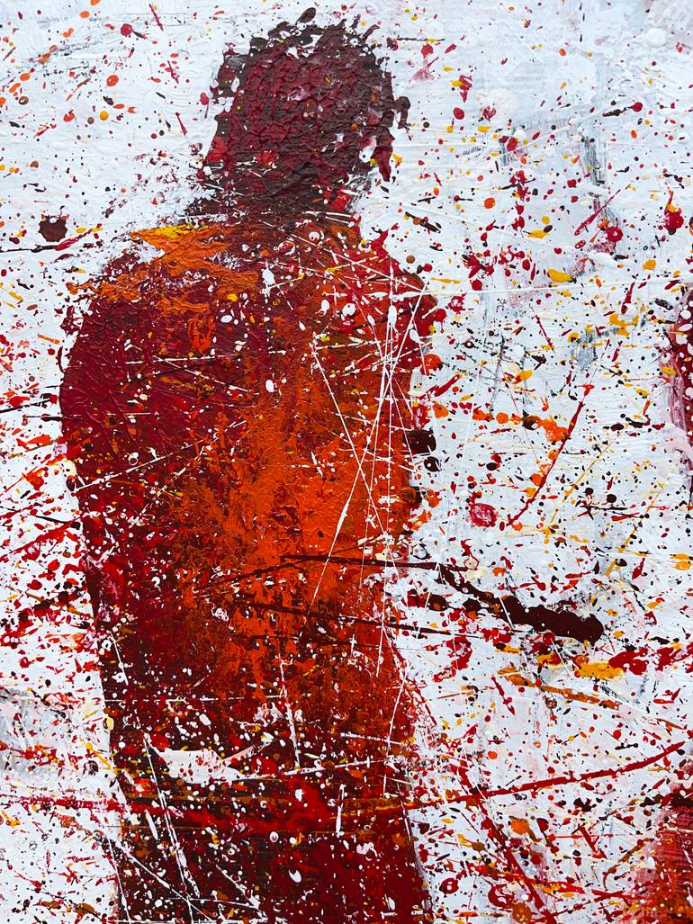 Original Abstract People Painting by Margarita Lypiridou