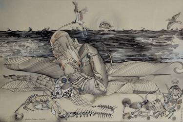 Original Abstract Beach Drawings by bolek markowski