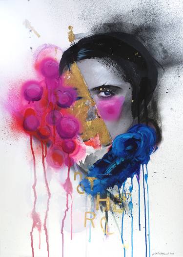 Print of Abstract Portrait Collage by natalia berglund