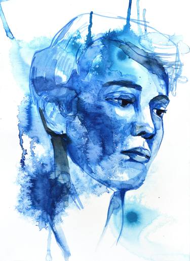 Original Abstract Portrait Paintings by natalia berglund