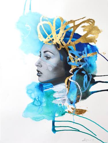 Print of Abstract Portrait Collage by natalia berglund