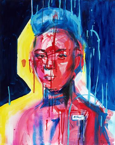 Original Abstract Portrait Paintings by natalia berglund