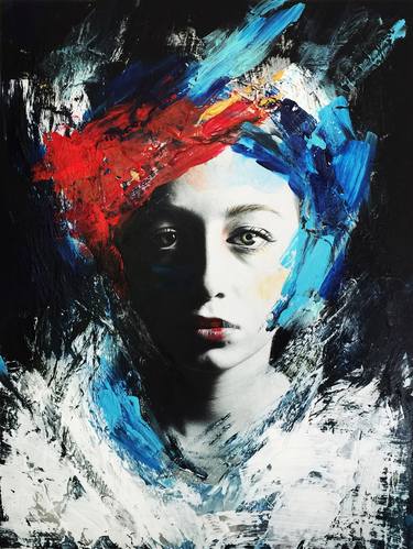 Print of Abstract Portrait Paintings by natalia berglund
