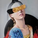 Nicole (Shielded Warrior series - framed) by natalia berglund