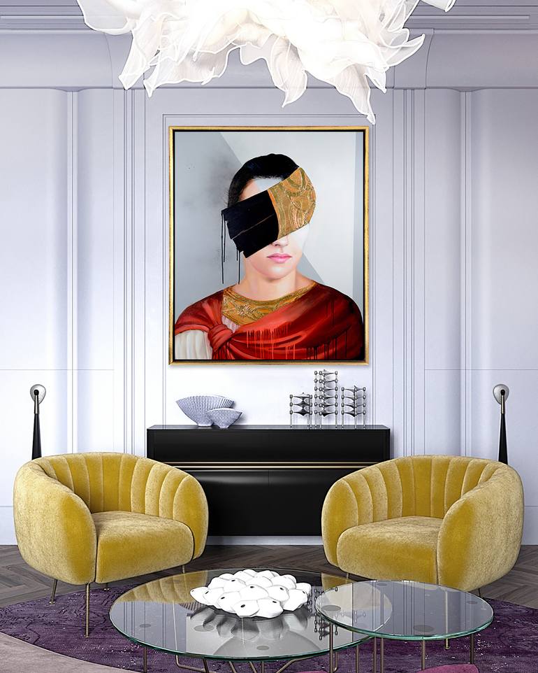 Original Conceptual People Painting by Natalia Berglund
