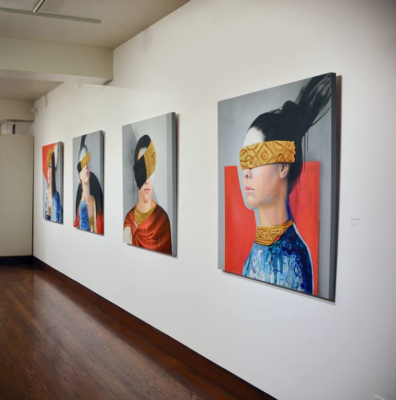 Original Conceptual People Painting by Natalia Berglund