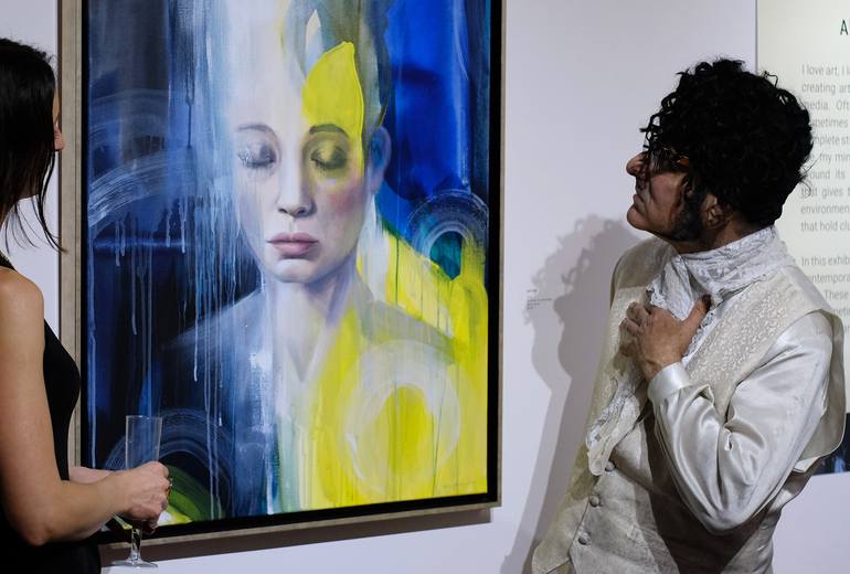 Original Conceptual People Painting by Natalia Berglund