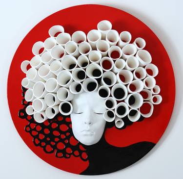 Original Modern People Sculpture by natalia berglund