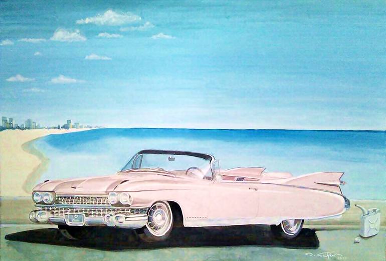 Print of Fine Art Automobile Paintings by Ingrid Stiehler