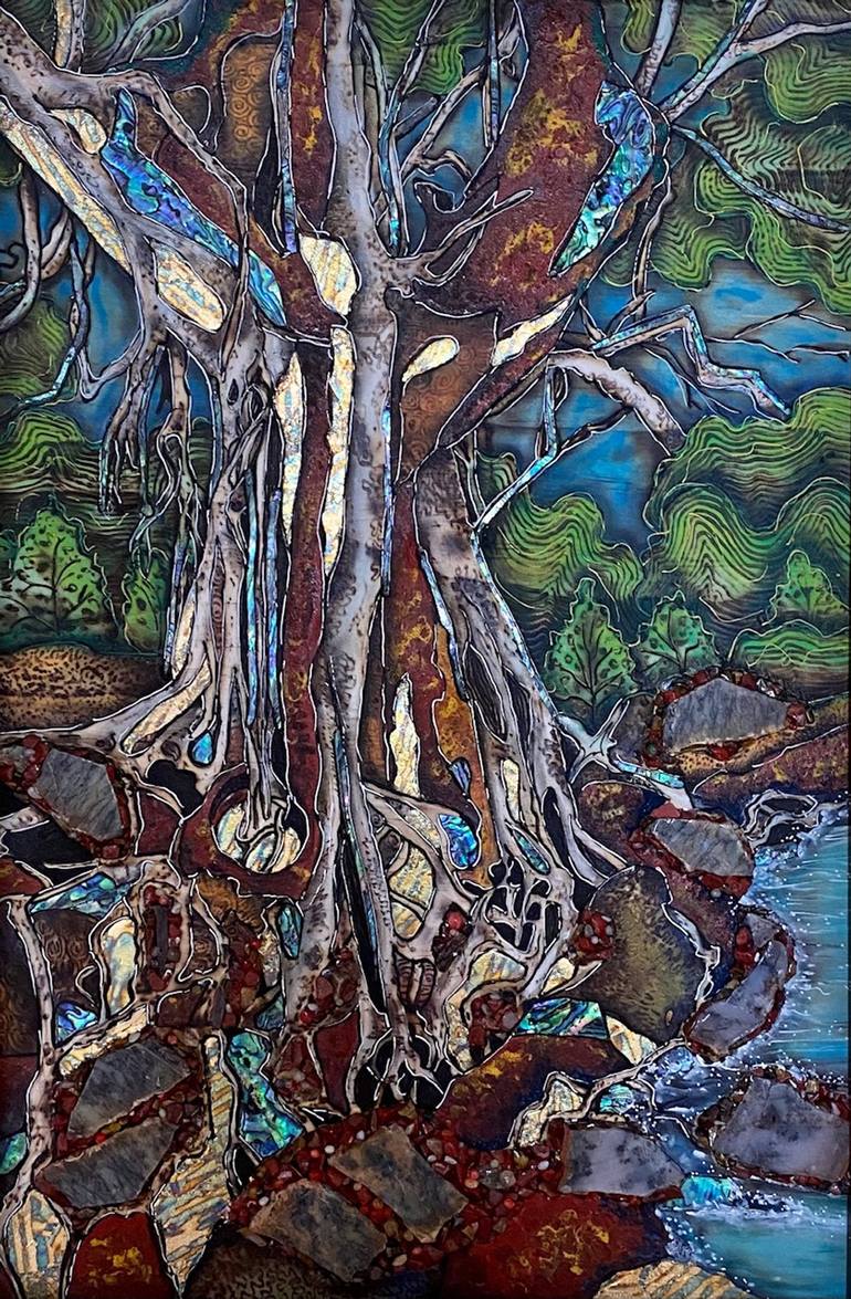 Old Fig Painting by Jude Lane | Saatchi Art