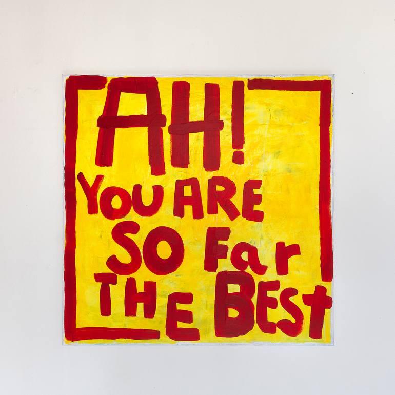 Original Abstract Expressionism Typography Painting by Tommy Lennartsson