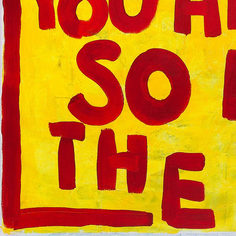 Original Abstract Expressionism Typography Painting by Tommy Lennartsson