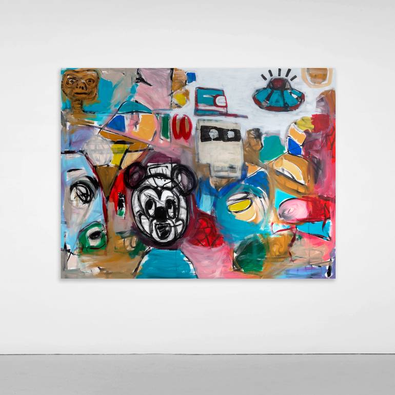 Original Pop Art Abstract Painting by Tommy Lennartsson