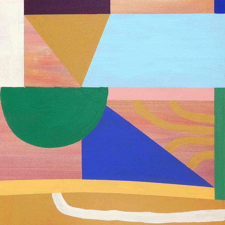 Original Geometric Abstract Painting by Tommy Lennartsson