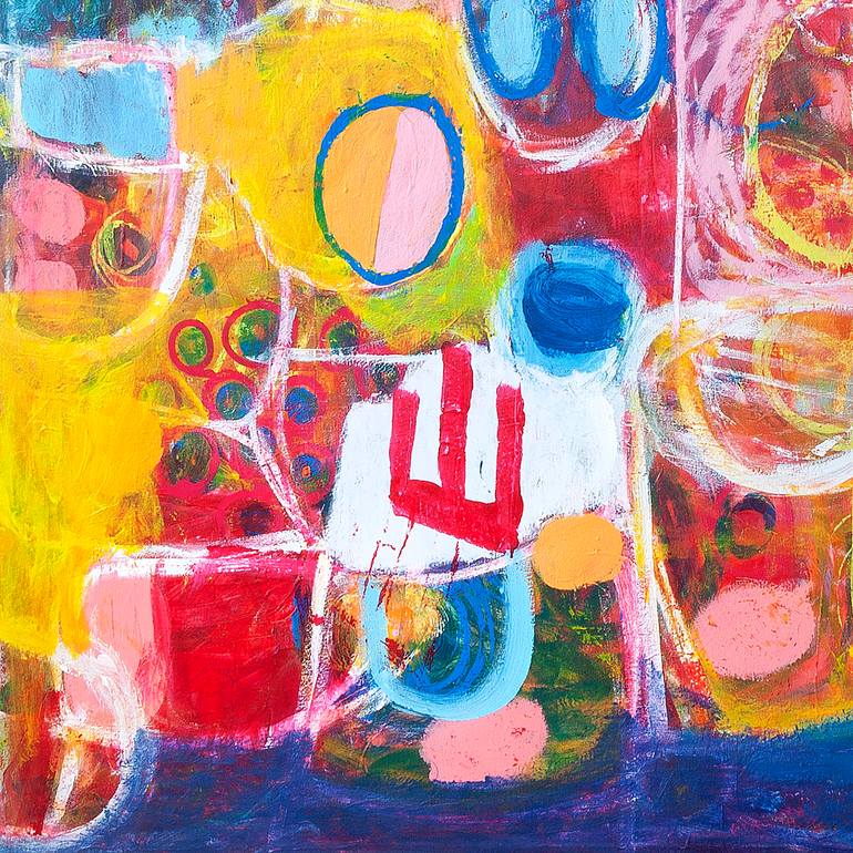 Original Pop Art Abstract Painting by Tommy Lennartsson